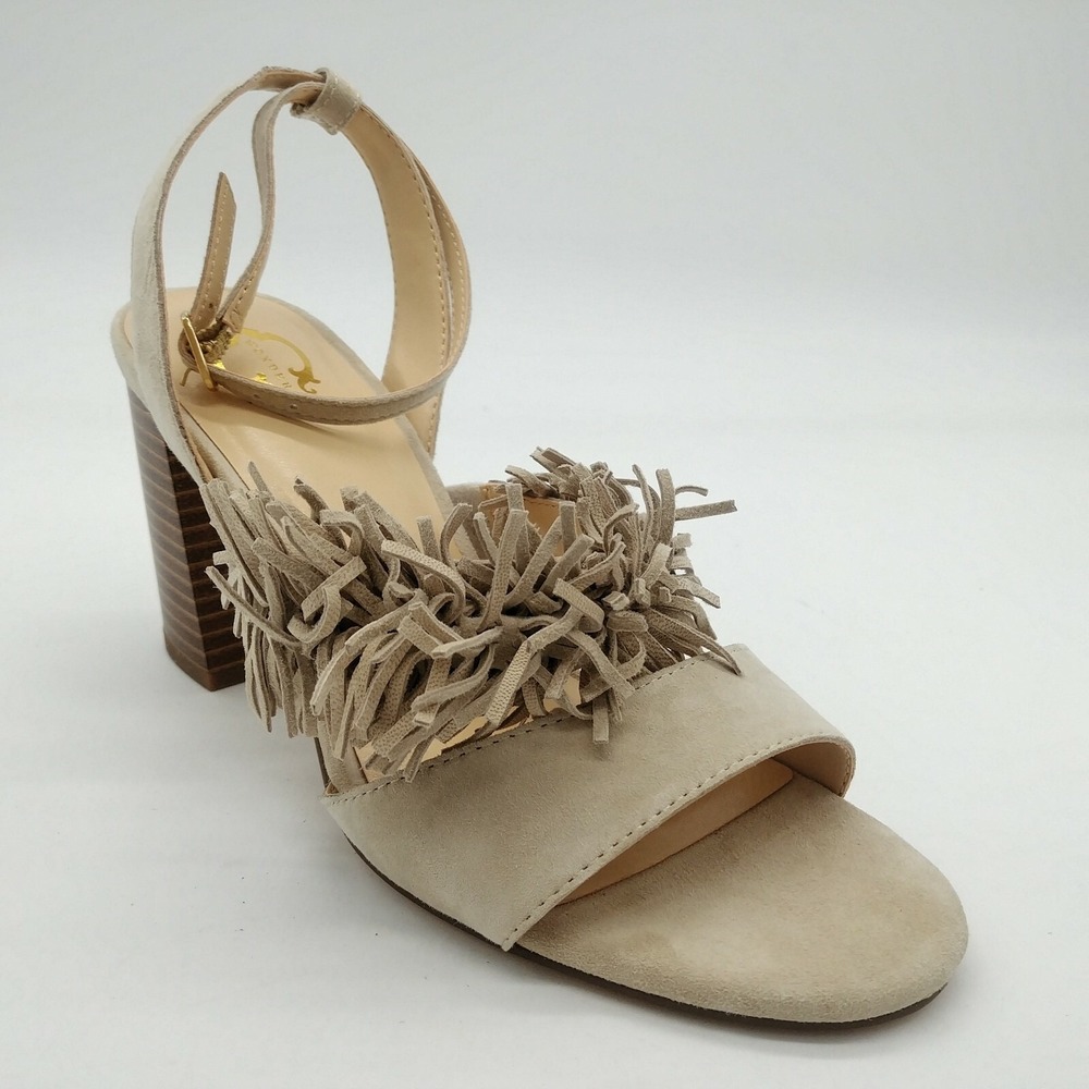 C Wonder Shoes Womens Gabrielle Khaki Heeled Sandals 7.5M New